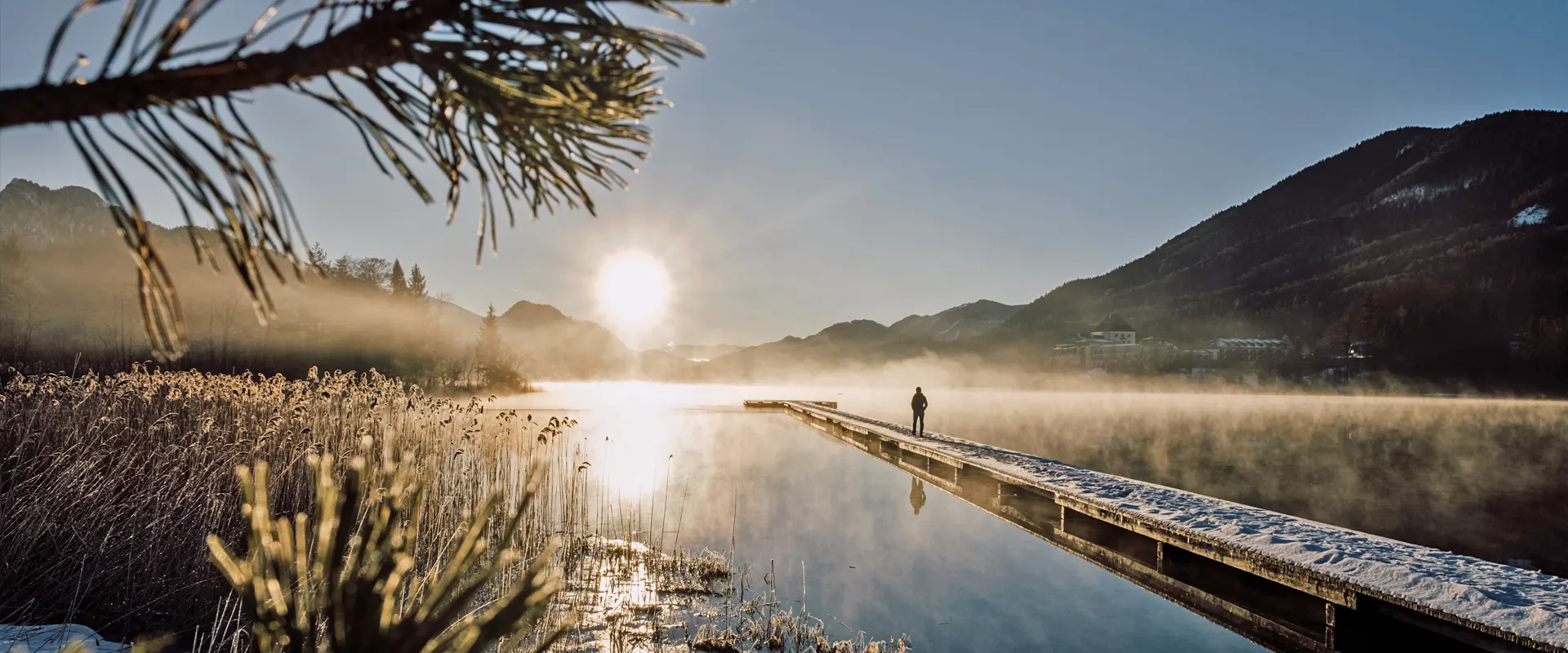 Pension Schierl Faistenau - Sonnenaufgang am Fuschlsee im Winter